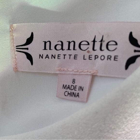 Nanette Lepore Bella Donna Marshmallow Sugarplum Special Occasion Dress Size 8 - Picture 3 of 10
